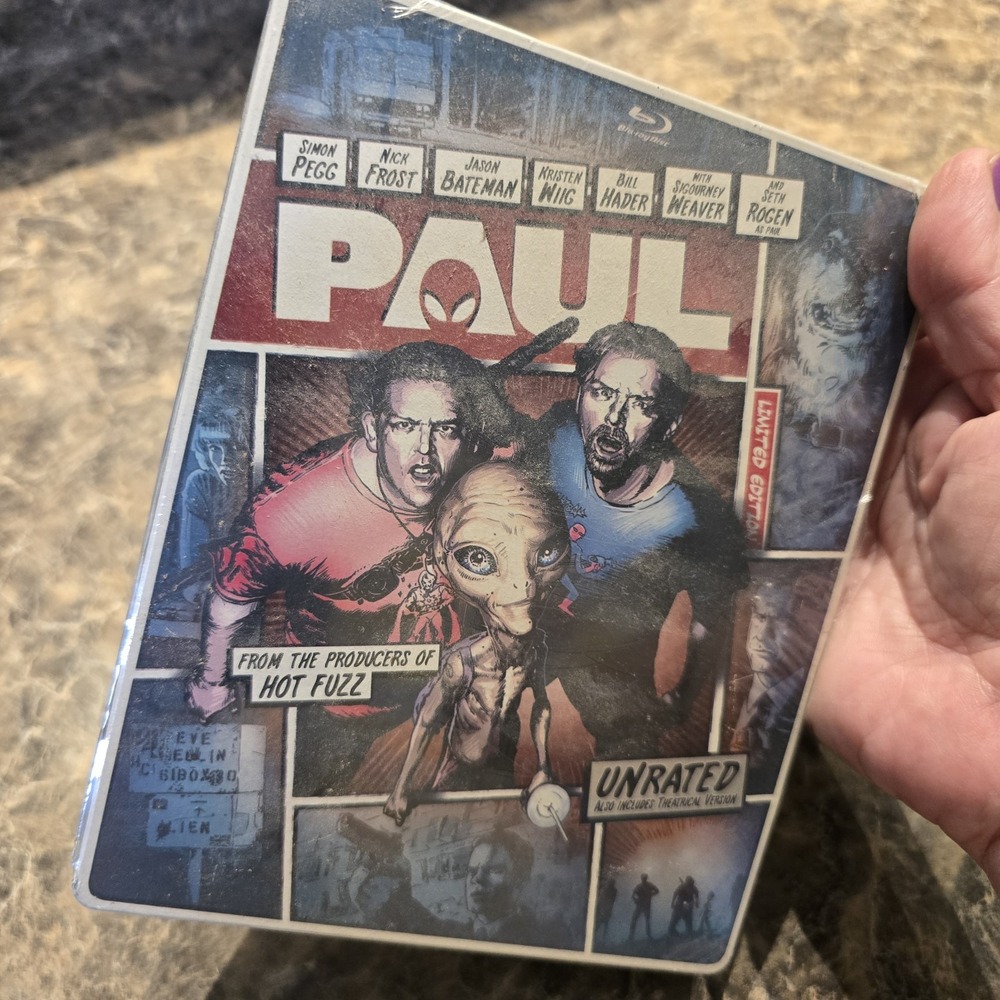Paul (2010) Simon Pegg Limited Edition 2-Disc‎ Steelbook Blu-ray New!